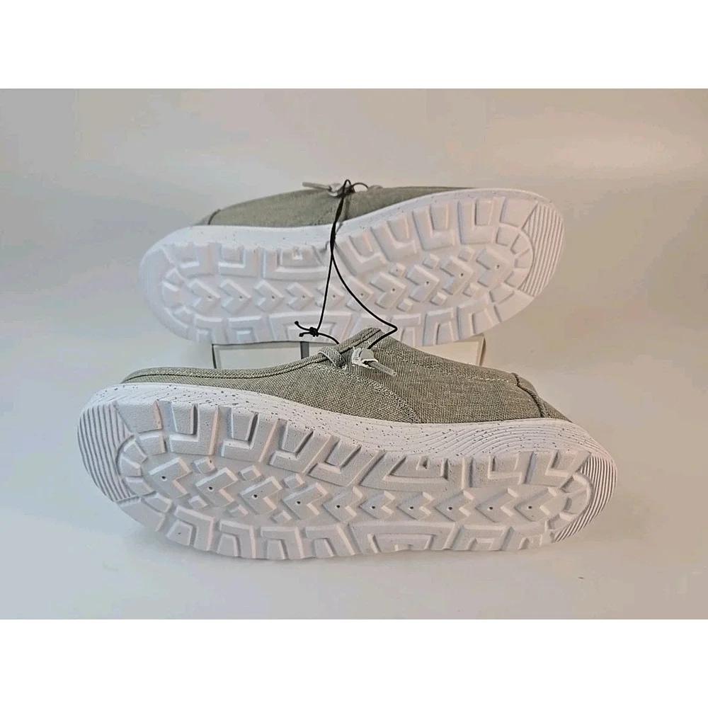 Eddie Bauer‎ Canvas Lace Up Surrey Loafers Grey / White Woman Size 8